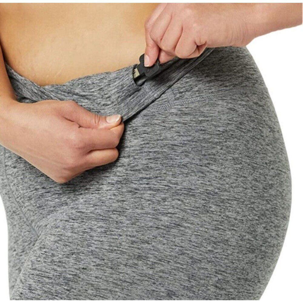 New Women Yoga Leggings 1X heather grey high waist - Picture 5 of 12